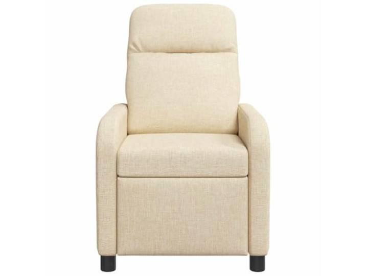 Sessel Recliner Creme aus Polyestergewebe, Verstellbar 115-160 Grad 100% Polyester, Metall-Holzrahmen, verstellbar 115-160°, Armlehnen flach, pflegeleicht