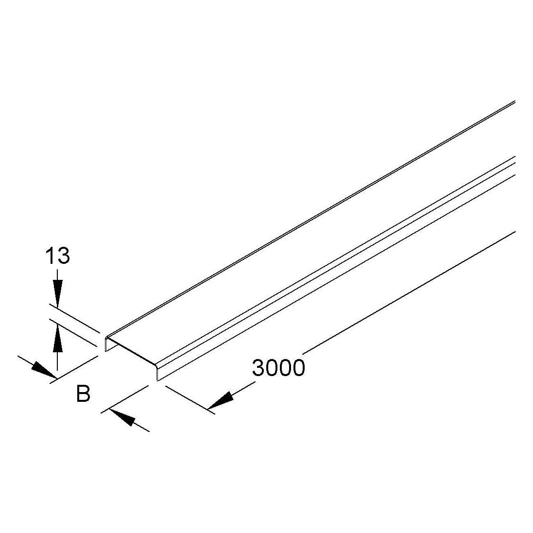 Niedax Kabelrinnendeckel (Kabelkanal, 300 cm) (RD50)