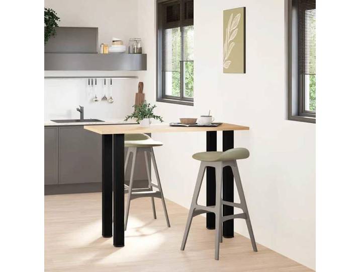 Accessoire de meuble - BURKE - pieds de table de bar - 4 pièces - Noir 100-102 cm - Acier AA2597