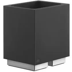 Gessi Rettangolo Accessoires Glashalter Standversion, Becher schwarz, 20832735, Farbe: Warm Bronze PVD