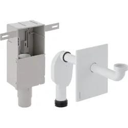 Geberit UP-Geruchsverschluss für Waschbecken Abgang horizontal weiß-alpin d50-56