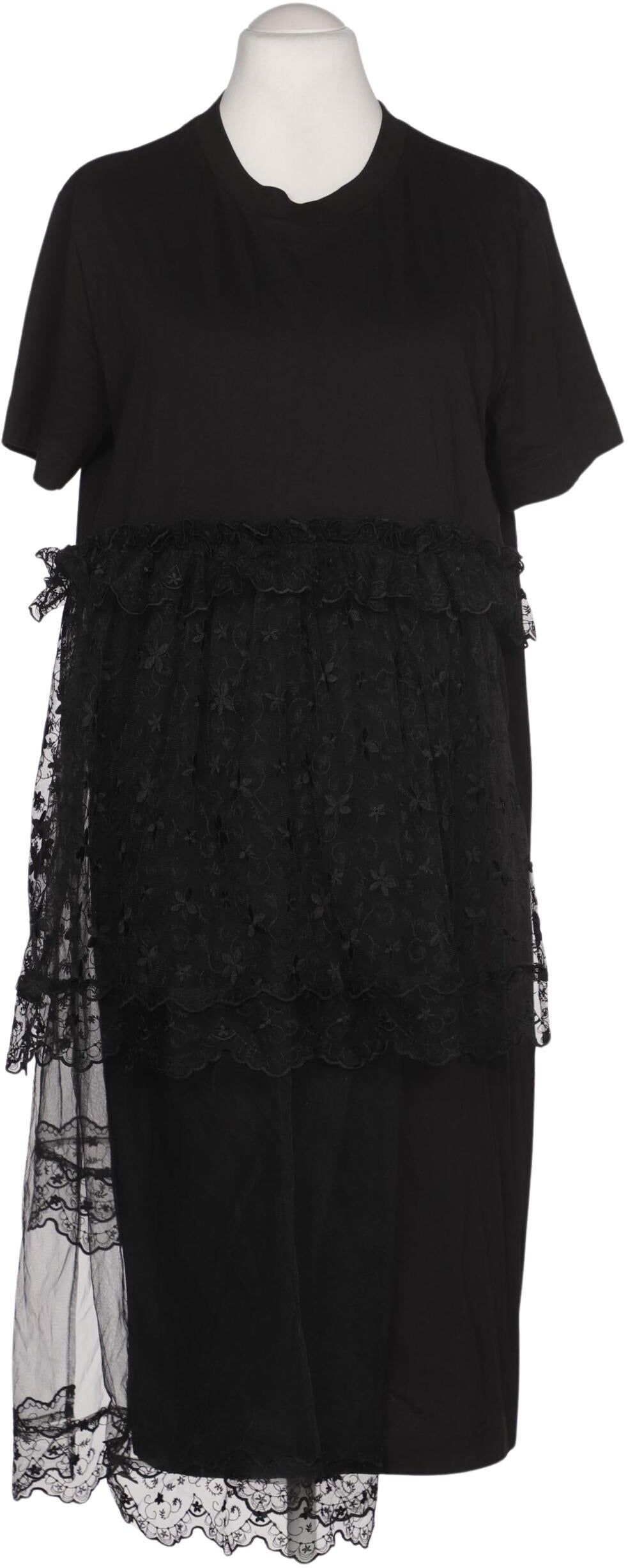 Simone Rocha x H&M Damen Kleid, Schwarz, Gr. L, Baumwolle / Viskose / Synthetik - Second Hand