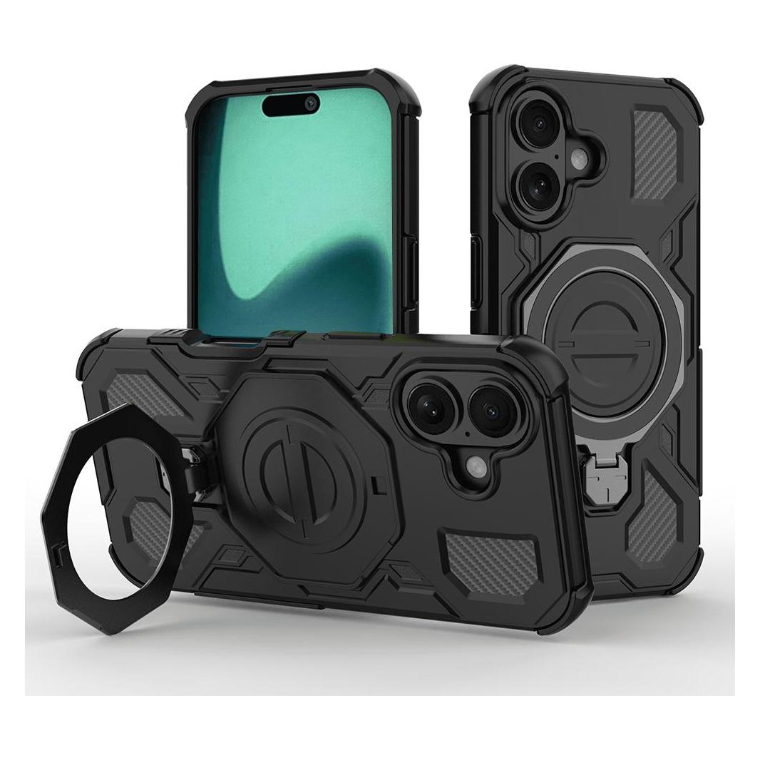 Techsuit - Carbon Shield PRO - iPhone 16 - Black (Apple iPhone 16) (59456611)