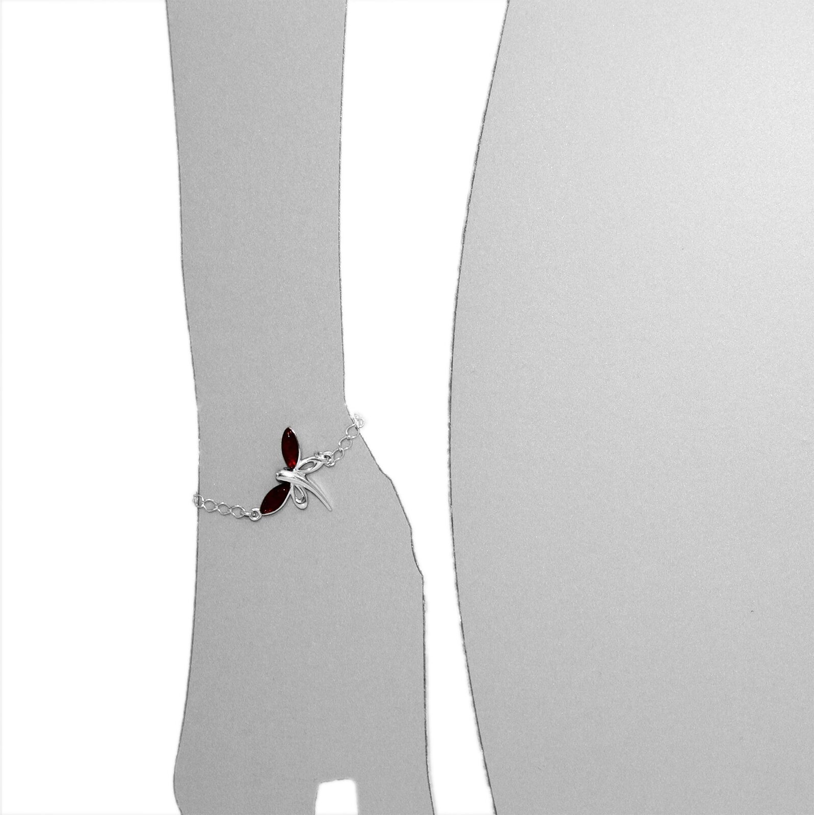Armband OSTSEE-SCHMUCK "Ostsee-Schmuck Armband Schmetterling Armband Schmetterling", silber (weiß, neutral), Armbänder, Damen, 16-20cm, Silber 925 (Sterlingsilber), Armband
