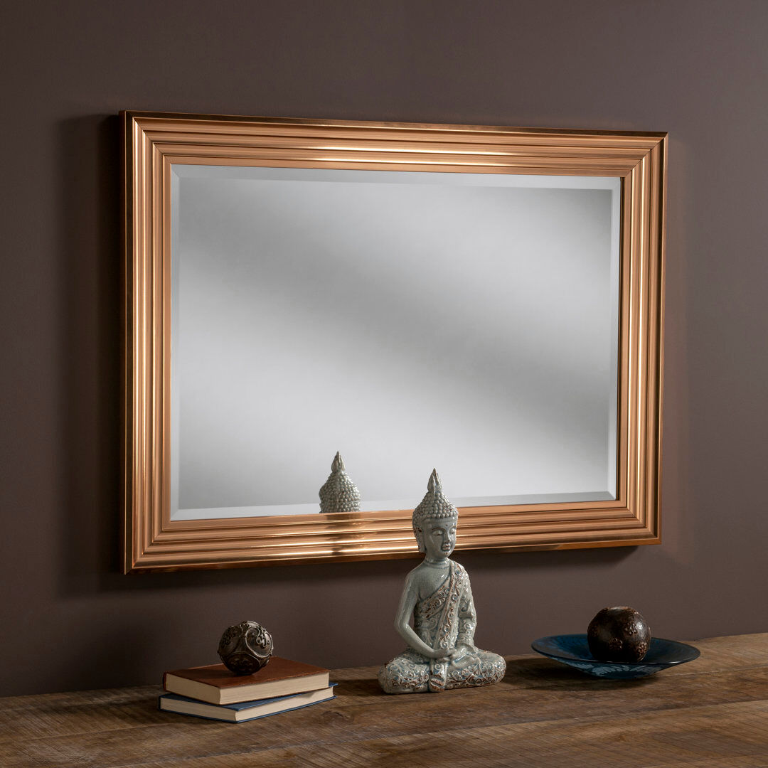 Marlow Home Co. Destinee Copper Rectangle Mirror Copper 101cm H x 73cm W