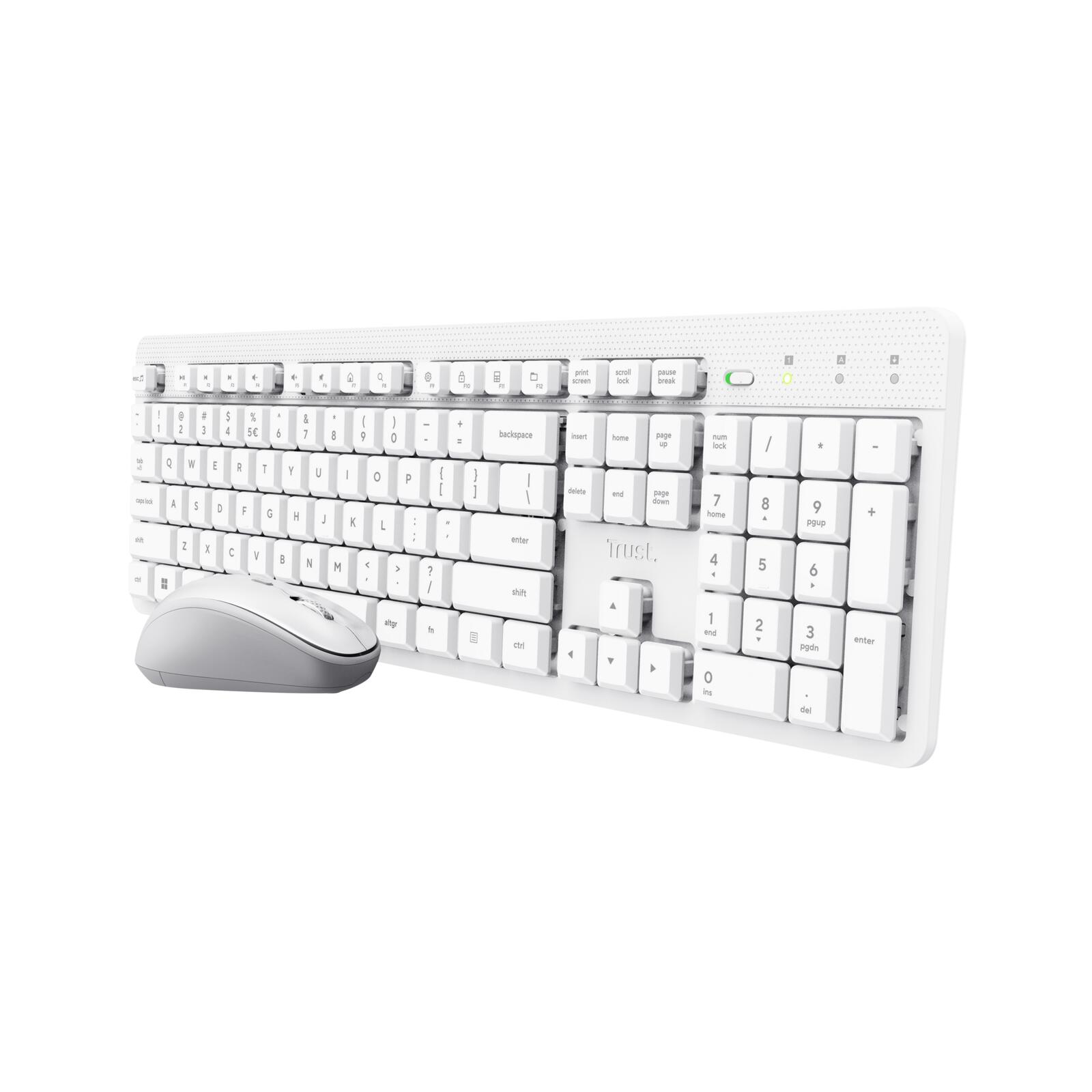Trust Ody II Stilles kabelloses Tastatur-Maus-Set - Weiß DE 25468