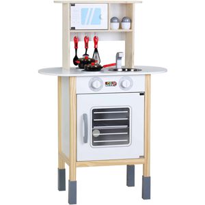 Spielwerk Kinderküche 108640 Happy Kitchen, aus Holz, 57 x 30 x 83 cm, mit Zubehör