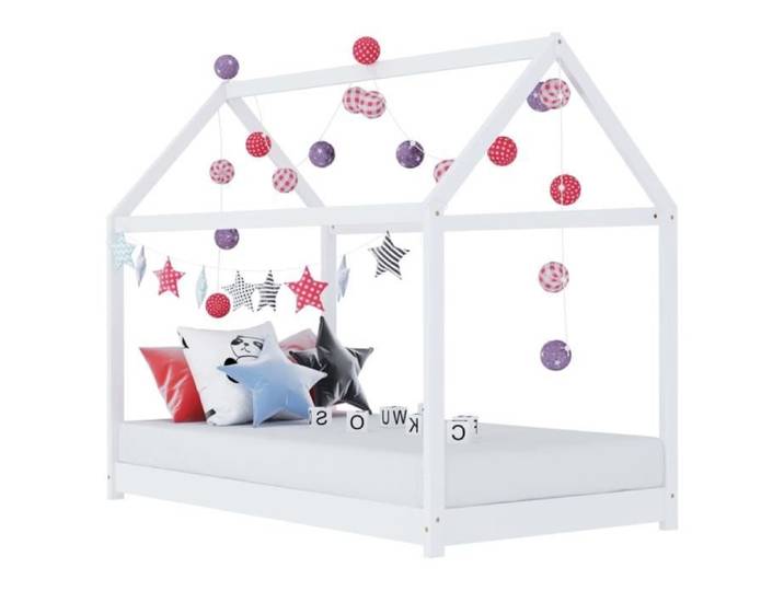 94826*PRO*Mobilier pour bébés & tout-petits Lits bébés et enfants LUXE 70 x 140 cm Cadre de lit d'enfant Blanc Bois de pin massif