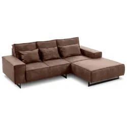 filippo Ecksofa Antwerp Mikrofaser Braun 254 cm
