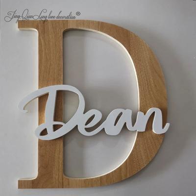 Uplifted Finds Artisan Script Monogram   Custom Wooden Name Sign   Executive Nursery & Modern Sanctuary Decor 30 Cm High