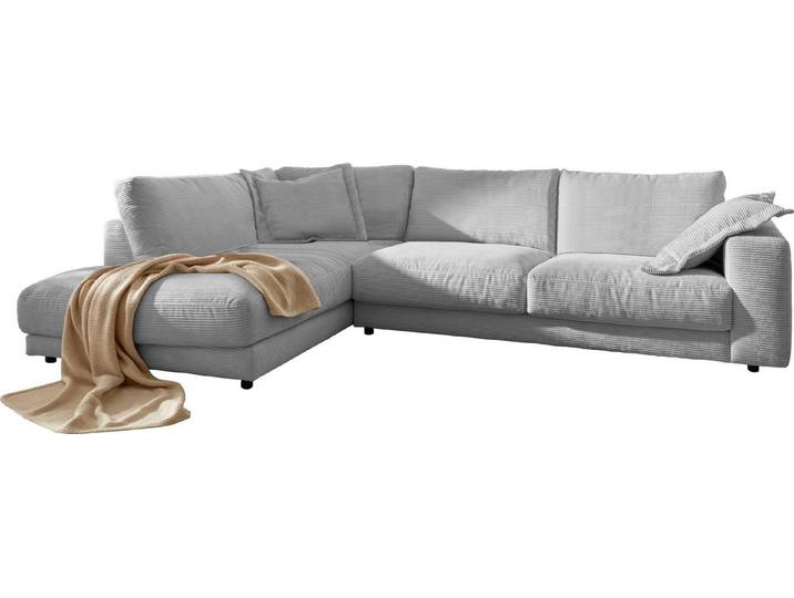 Home affaire Ecksofa Enisa XXL B/T/H: 325/224/85 cm L-Form, Kuschelig, gemütlich, in 5 Farben, Bezug in Cord, mit 2 Zierkissen