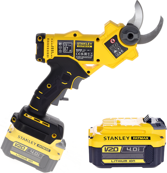 Stanley SFMCPP32M1-QW - Forbice elettrica da potatura - 20V 4Ah - Diametro di taglio 32mm