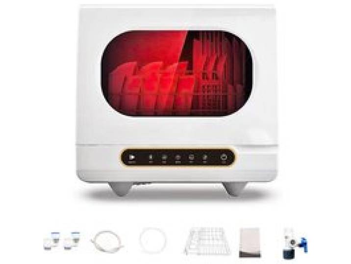Lave-vaisselle de table - Prumya -12 jets deau - 5 programmes - SmartWash - Mini lave-vaisselle réservoir deau de 5 litres