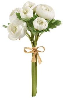 Classic Touch "11"" Real Touch White Ranunculus Bundle"