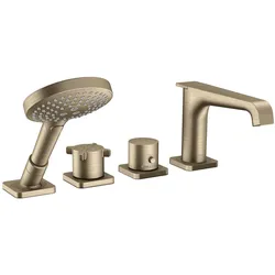 Axor, Duscharmatur + Badewannenarmatur, Citterio E 4-Loch Wannenrandarmatur mit Thermostat