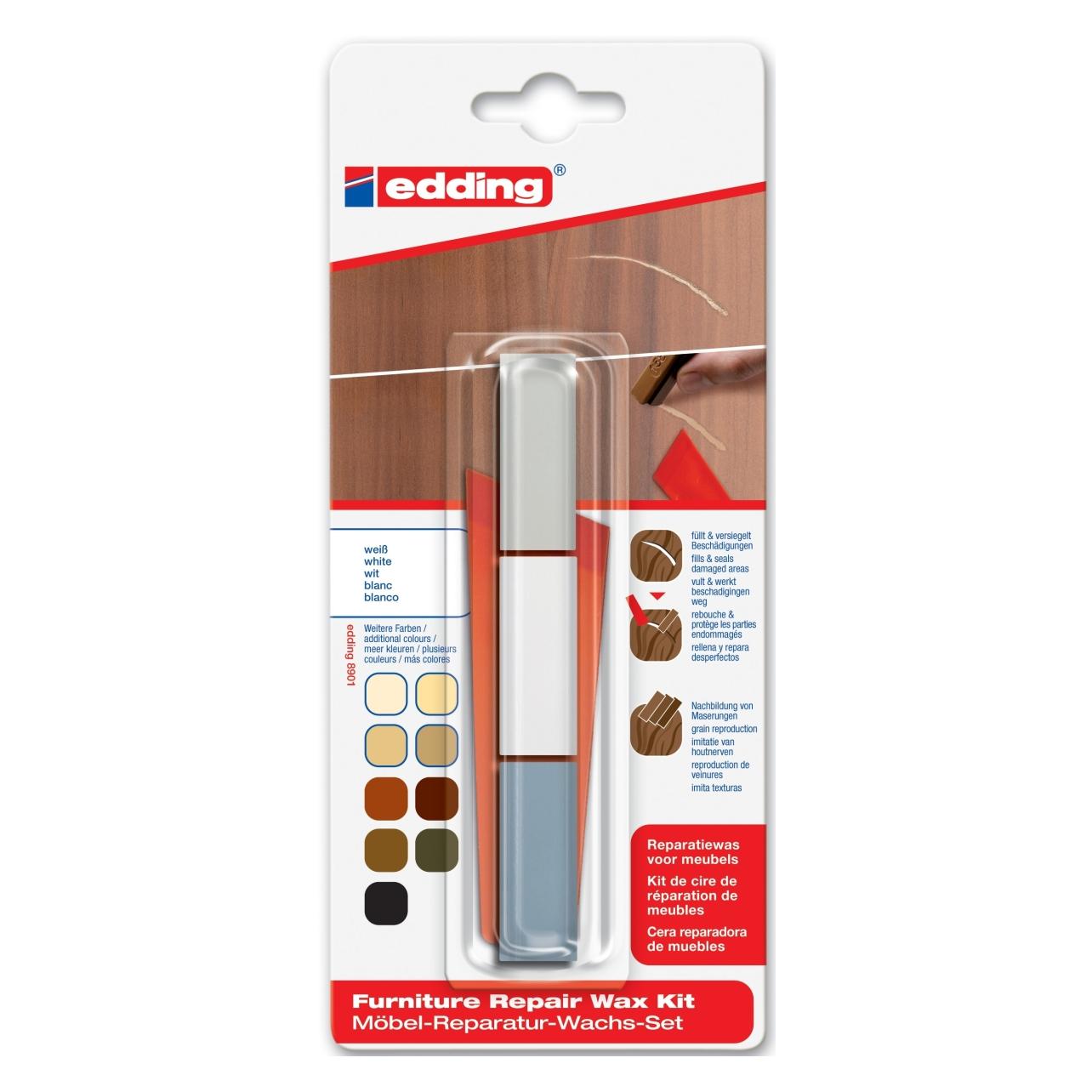 Edding Möbel Reparaturwachs Set (3x) (4-8901-1-4049)