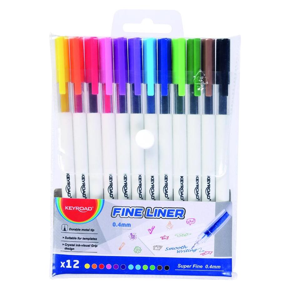 Keyroad Fineliner, 0,4 mm, 12 stk., anhänger (12x) (45650203)
