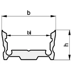 Radium Lampenwerk Aufbau-Aluminium-Profil TRPA2512