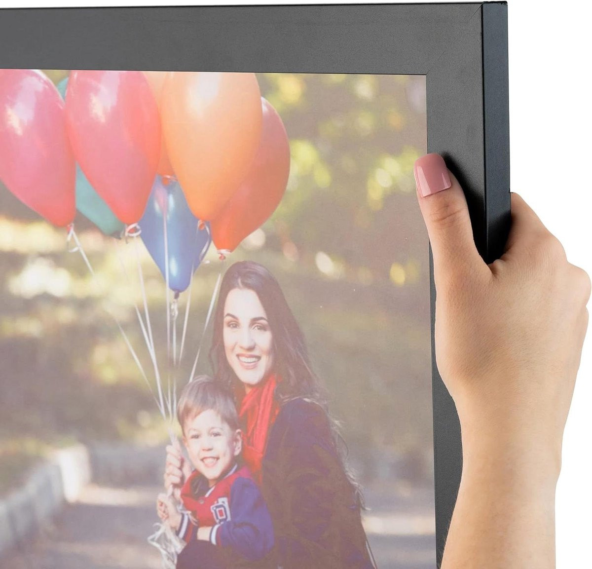 Zwarte Fotolijst met Glad Plat Profiel voor Muurdecoratie - 10x18 inch