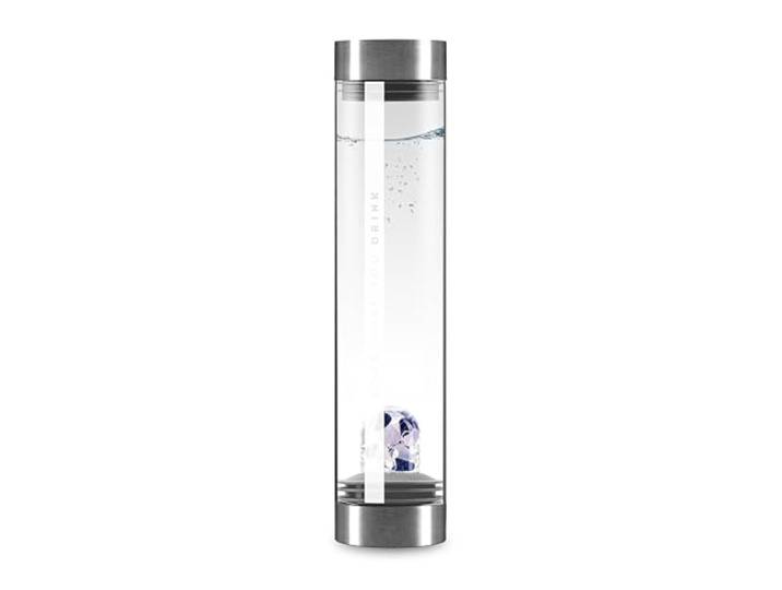VitaJuwel Sana Premium BALANCE Karaffe aus Glas mit Edelsteinen (Sodalith, Chalcedon & Bergkristall) - für inneren Frieden, Meditation & Reklektion