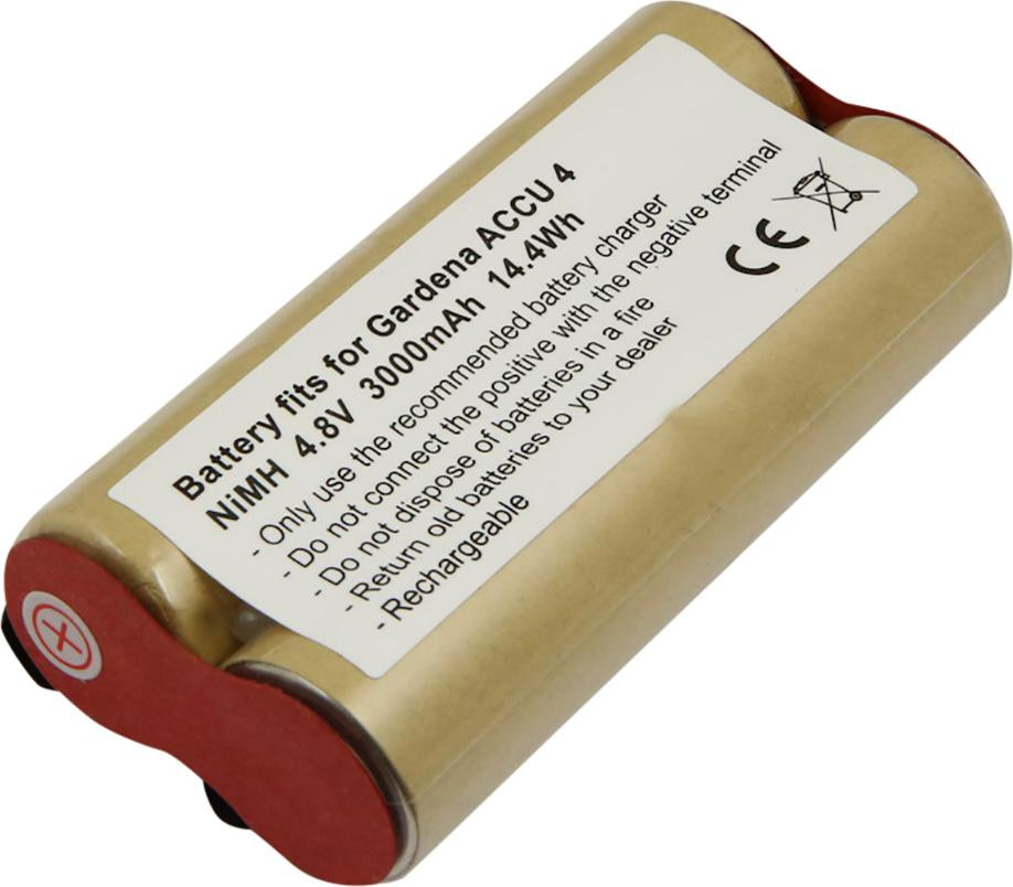 Avizar Accu voor Gardena grasmaaier, 4,8 V, 3000 mAh, NiMH, beige