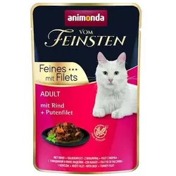 ANIMONDA Cat Vom Feinsten Adult Rindfleisch + Putenfilet 85g Sachet
