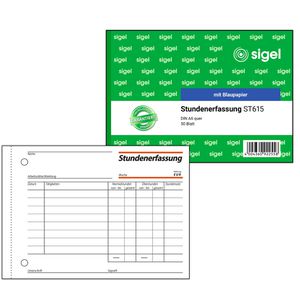 Sigel ST 615 Stundenerfassung A6 quer
