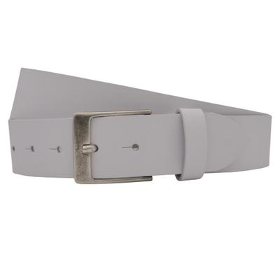 Ledergürtel ANNAMATONI "AnnaMatoni Herren Ledergürtel Made in Germany 4cm echt Leder", Herren, Gr. TW75 - 90cm Gesamtlänge, weiß (weiß 100), 100% Leder, Gürtel Ledergürtel