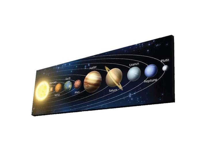 Wandbild Wallxpert Planeten 30 x 90 cm , bunt (farbe bild(er): mehrfarbig), B:90cm H:30cm, MDF, Bilder, Wandbild