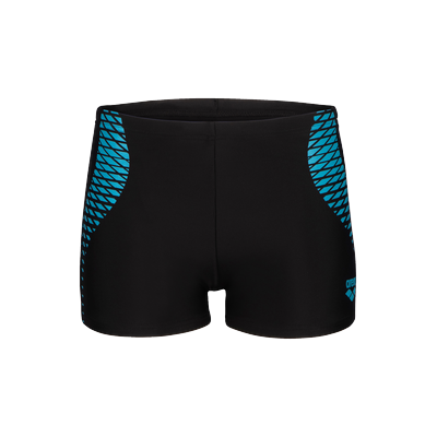 Badehose ARENA, Jungen, Gr. 152, N-Gr, schwarz (schwarz, turquo), Obermaterial: 80% Polyamid, 20% Elasthan, Badehosen Badehose, mit UV-Schutz UPF50+, aus Polyamid und Elasthan