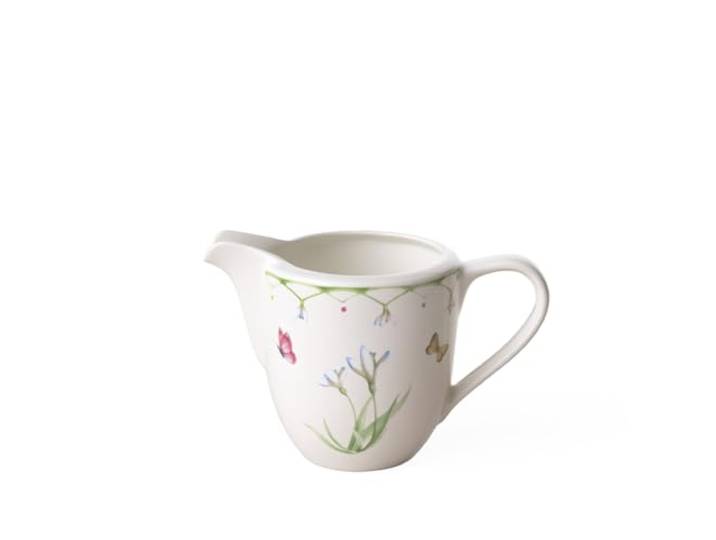 Villeroy und Boch Colourful Spring Milchkännchen, 280 ml, Premium Porzellan, Weiß/Bunt