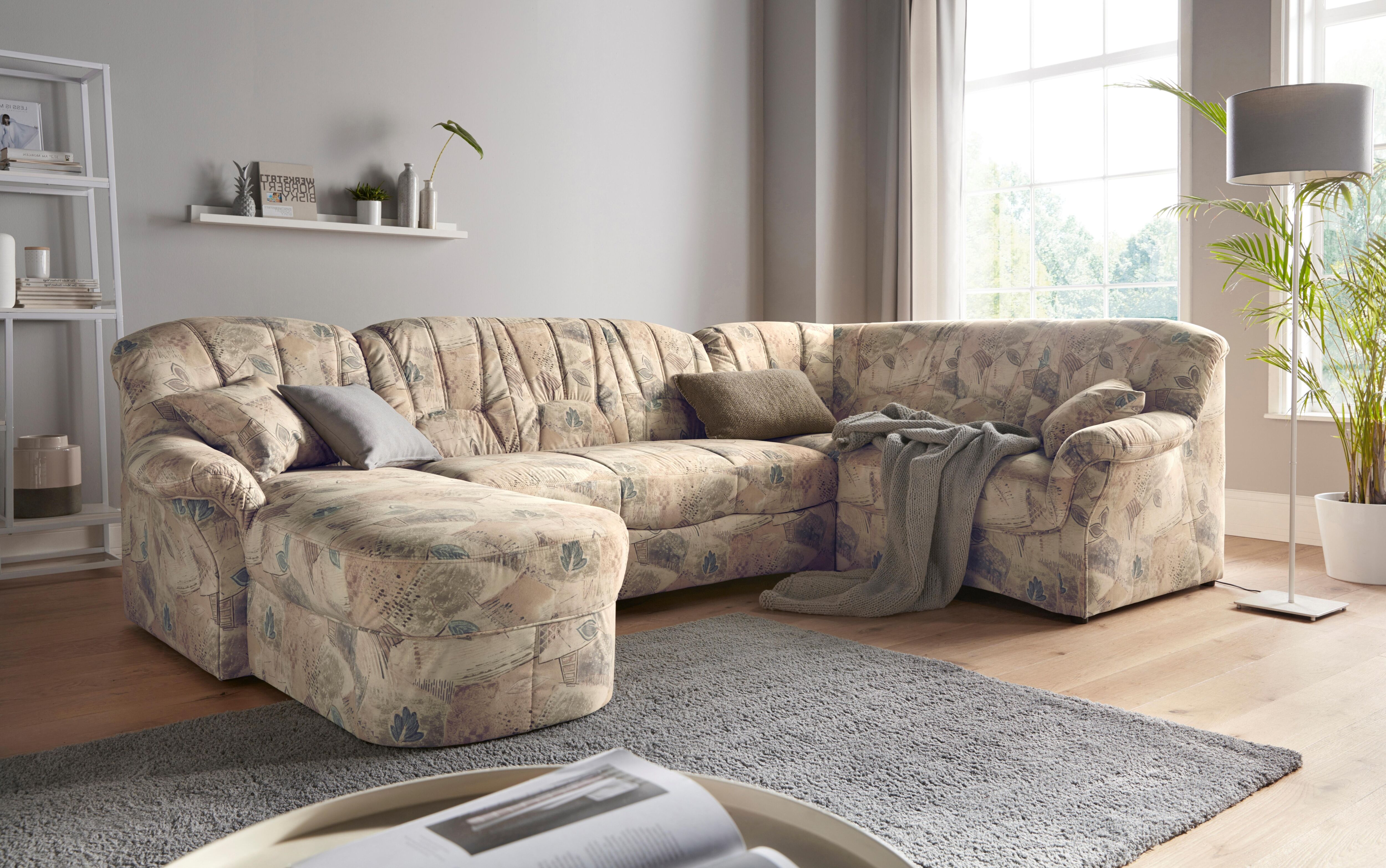 DOMO collection "Bahia mit viel Platz, Breite 308cm, zeitloses Design, U-Form" wahlweise mit Bettfunktion