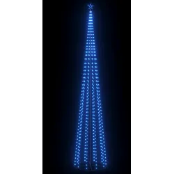 vidaXL Weihnachtsbaum Kegelform 752 LEDs Deko Blau 160x500 cm