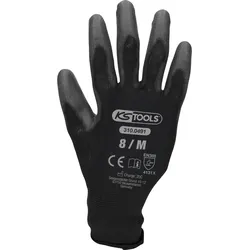 KS TOOLS Mikro-Feinstrickhandschuhe-schwarz 8 12 Paar - 310.0491