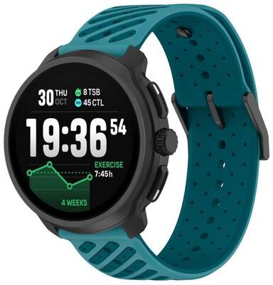 Everyday Crate Suunto Race 2 Silicone Watch Strap Breathable Twill Texture Replacement Band lake Blue