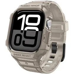 Spigen - Rugged Armor Pro V2 - Apple Watch 10 46mm / Watch 11 46mm - Dune Beige, Smartwatch Zubehör, Beige