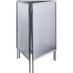 Dreieckständer A1, Metallrückwand, silber, Aluminium