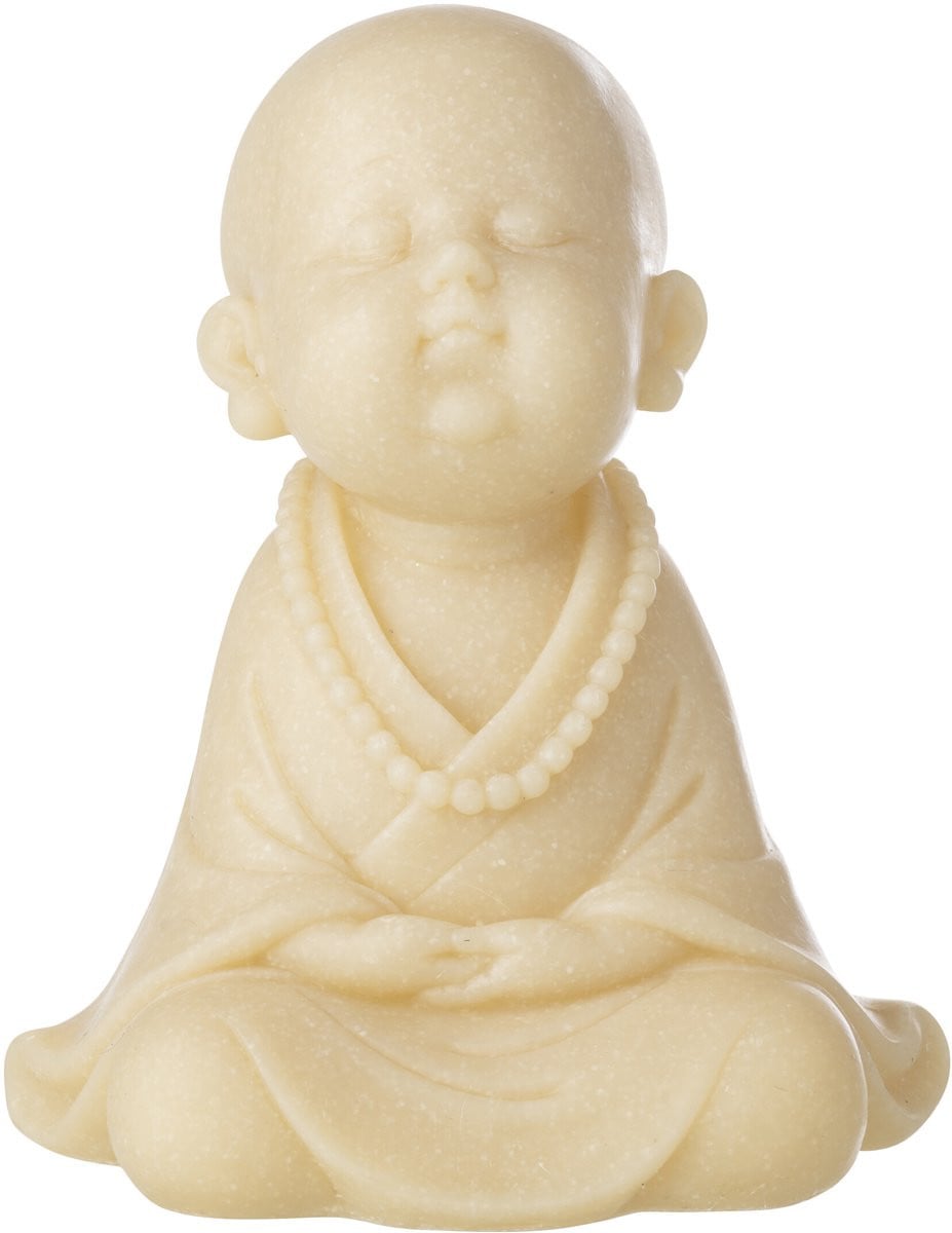 J-Line Decoratie Monnik Zen Tabletop - Polyresin - Geel - Large