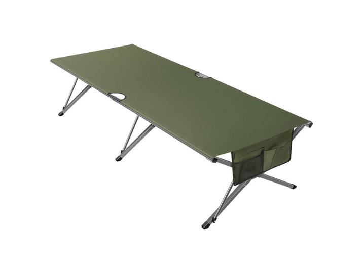 Modante Campingbett, Grün, Metall, 210x80x80 cm, Freizeit & Co, Camping, Campingsessel