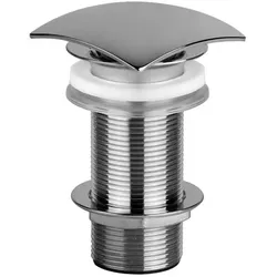 Gessi Ablaufventil 1 1/4 mit offenem Ablauf für Becken ohne Überlauf, Schaftventil min. 14mm/max. 73mm, 29088706, Farbe: Metall Schwarz PVD