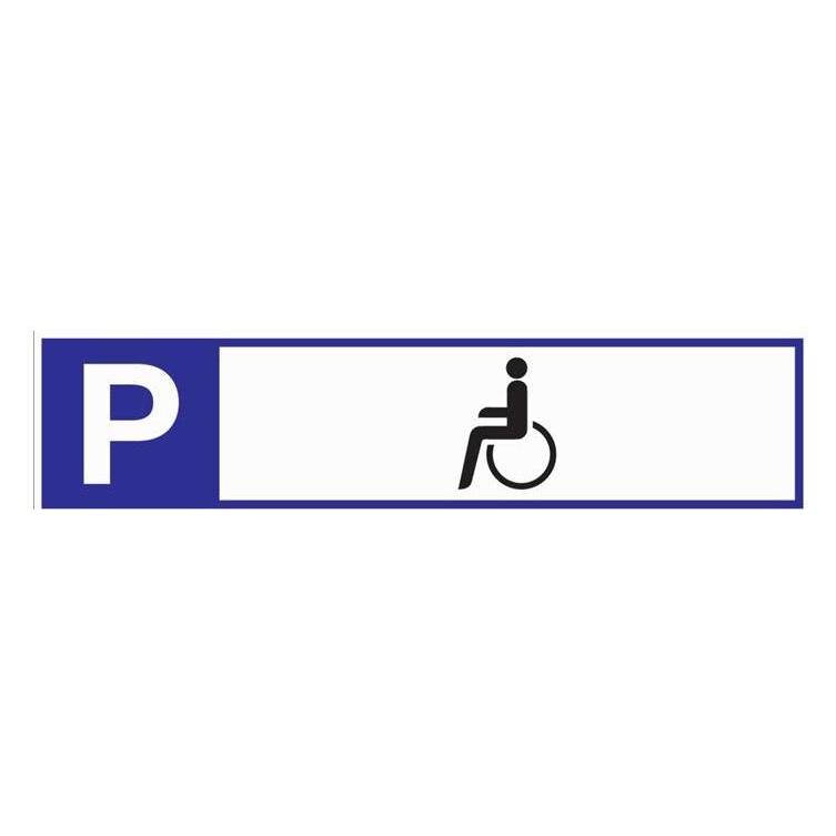 HP Autozubehör Parkplatzbeschilderung Parkplatz für Behinderte L460xB110 mm Aluminium weiss/blau/schwarz (56954)