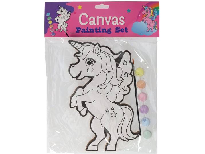 Wins Holland schilderen speelgoedset eenhoorn canvas met verf.