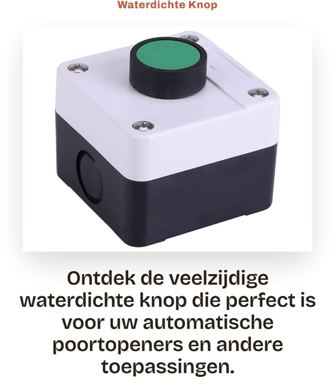 Dailygoods Waterdichte Groene Push To Exit Knop voor Poortopeners