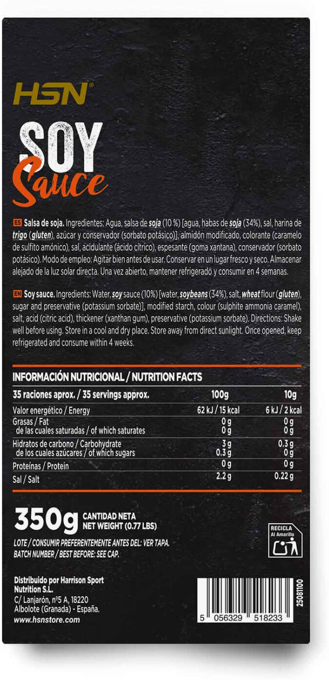 HSN Salsa soja - 350g - Salsas - Líquido - 35  Servicios
