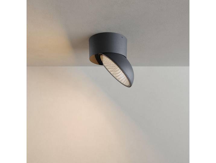 s.luce Led-Aufbauleuchte Santa Out Schwarz, Metall, Rund, LED integrated, 13x8.2x13 cm, Lampen & Leuchten, Innenbeleuchtung, Deckenleuchten, Deckenleuchten