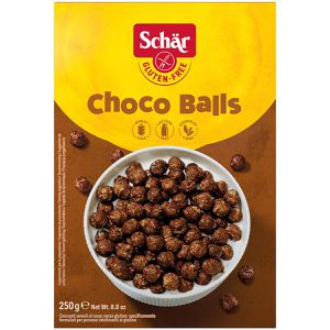 Schär Cornflakes Choco Balls, 250 g, gluten-, laktosefrei & vegan, mit Kakaopulver, aus Maismehl