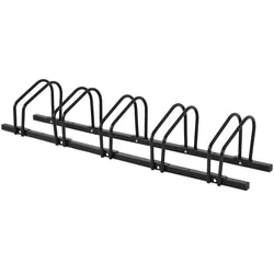 Helloshop26 - Kompakter Fahrradträger für 5 Fahrräder aus schwarzem Stahl 150 x 32,5 x 26 cm stabil und robust schwarzes Metall 20_0013378