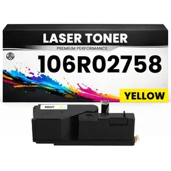 Toner 106R02758 Gelb für Xerox kompatibel hochwertige Premium Alternative für Xerox Phaser 6020, 6022, Xerox WorkCentre 6027, Xerox 6025