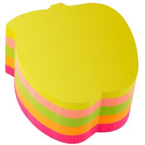 D.RECT Haftnotizen Super Sticky Notes Apfel, 110514, neon, 70 x 70mm, selbstklebend, 400 Blatt
