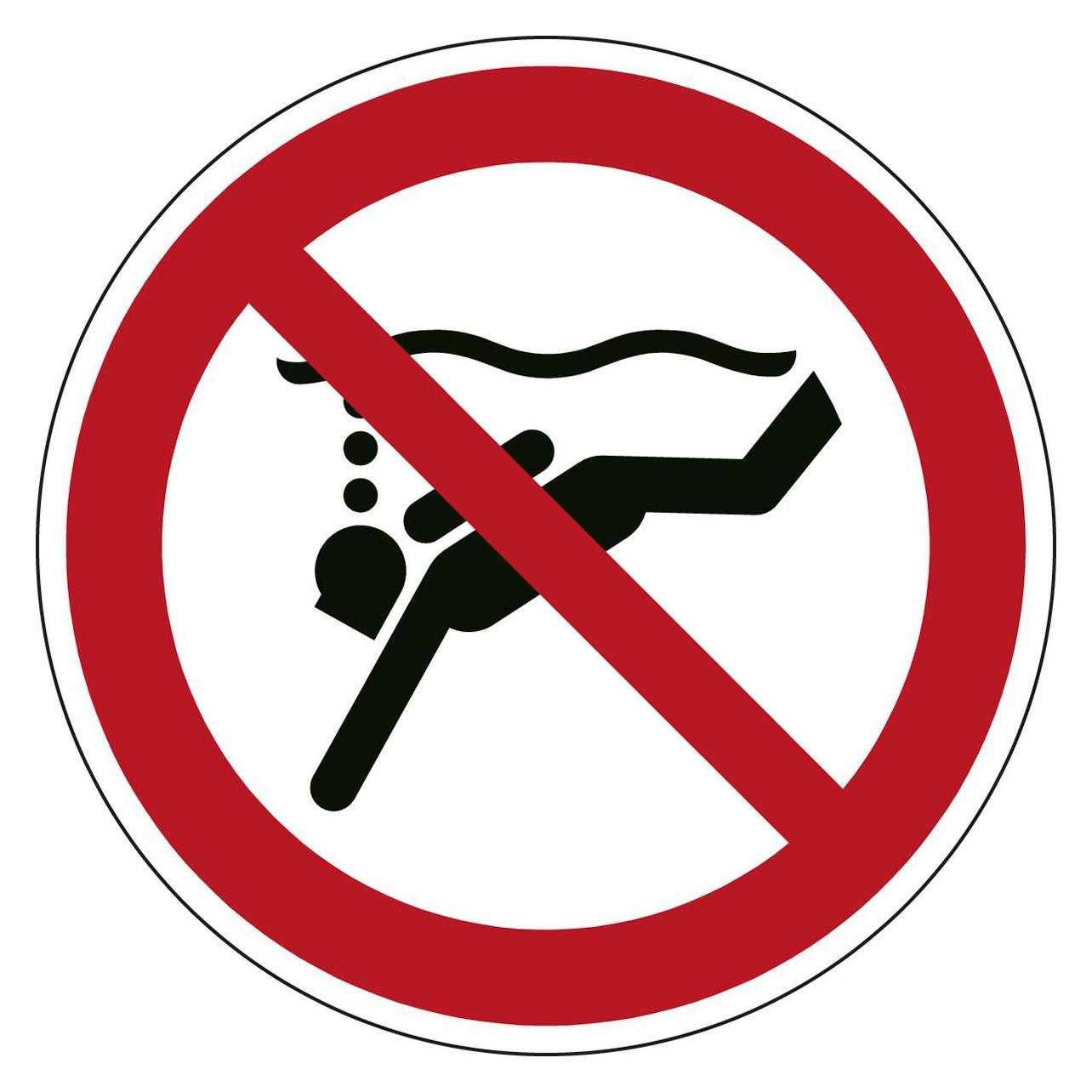 Brady ISO-Sicherheitsschild - Unterwassertauchen verboten (P/P051/NT/PP-DIA400-1)